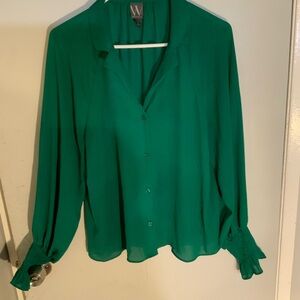 Worthington Vibrant Green Blouse